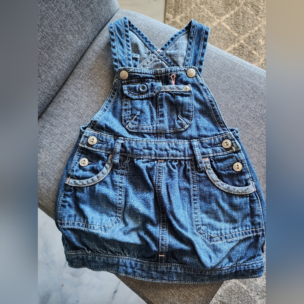 Baby Gap Denim Jumper Dress 6-12m